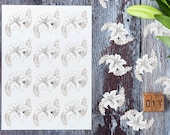 Lily Laser Cut Flowers (Sheet of 12) - Decorative Flowers for Card Making and DIY wedding invitations - Decoupage