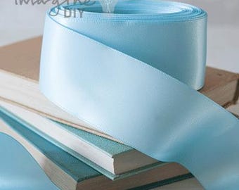 Pale Blue Satin Ribbon | Light Blue Satin Ribbon in Various Widths | 13mm, 16mm, 19mm, 25mm or 38mm wide