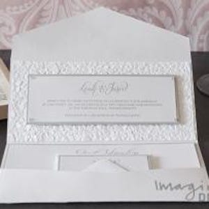 Hearts Embossed Paper Snow White  ImagineDIY