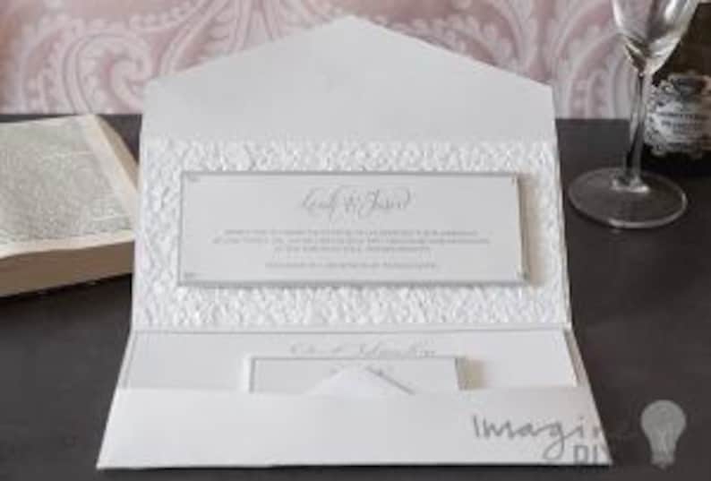 Hearts Embossed Paper Snow White  ImagineDIY