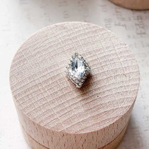 Alma Kleine Rautenform Kristallverzierung | 5er Pack | Dekorativer Strassstein für die DIY Hochzeitseinladungen und Kartengestaltung