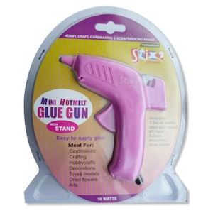 Hotmelt lijmpistool roze | Mini hotmelt lijmpistool | Handig smeltlijmpistool voor het maken van kaarten en knutselen