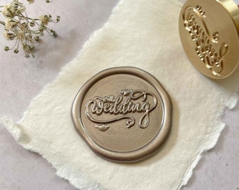 Our Wedding - Large Wax Stamp | Wax Seal Stamp for DIY Wedding Invitations | Calligraphy Style Wax Seal