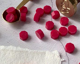 Sealing Wax Beads - Ruby Red | Bright Red Sealing Wax Beads to Make Wax Seals | Make 10 - 15 Wax Seals | Biodegradable and Plastic Free