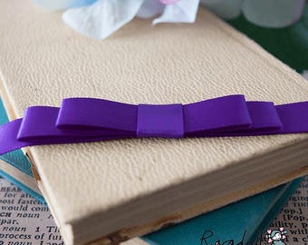 Fiocco piatto viola reale / Fiocco in raso pronto all'uso viola acceso / Decorazione per inviti, articoli di cancelleria, confezioni regalo e altro ancora