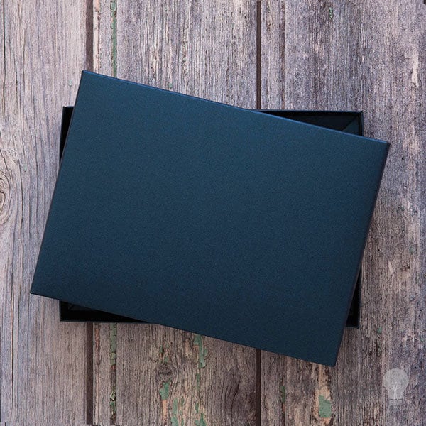 5.5 x7.5 Card Box In Pearlised Navy | Presentation Boxes | Greetings Card Box | Invitation Box in pearlised Navy | Flat Packed Boxes