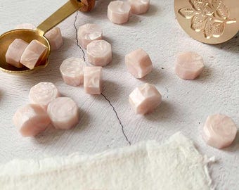 Blush Pink Sealing Wax Beads | Wax Stamp Wax in light blush pink | Makes 10 - 15 Wax Seals | Biodegradable and Plastic Free