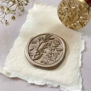 Orchard - Large Wax Stamp \ Floral Wax Seal Stamp for DIY Wedding Invitations, Stationery, Packaging, Gift Wrap, Letters, Envelopes and more