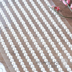 4 mm zelfklevende parelrijen | Rijen met plakparels | Pearl Row-stickers | Decoratieve parelstickers | DIY-uitnodigingen | Kaarten maken