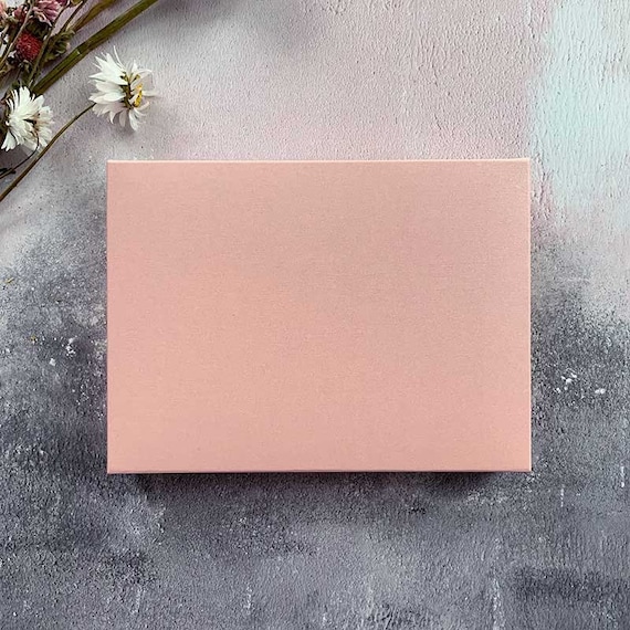 5x7 Card Box in Blush Greetings Card Box Invitation Box Etsy
