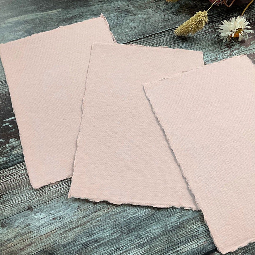 Watercolor Paper | Letter Sized Vintage Paper 8.5 x 11 Inches | 200 GSM Handmade Paper | 50 Sheets of Recycled Cotton Papers, Perfect for Any Medium