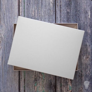 5.5 x7.5 Card Box in Pearlised White