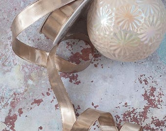 Metallic Gold Wire Edged Ribbon