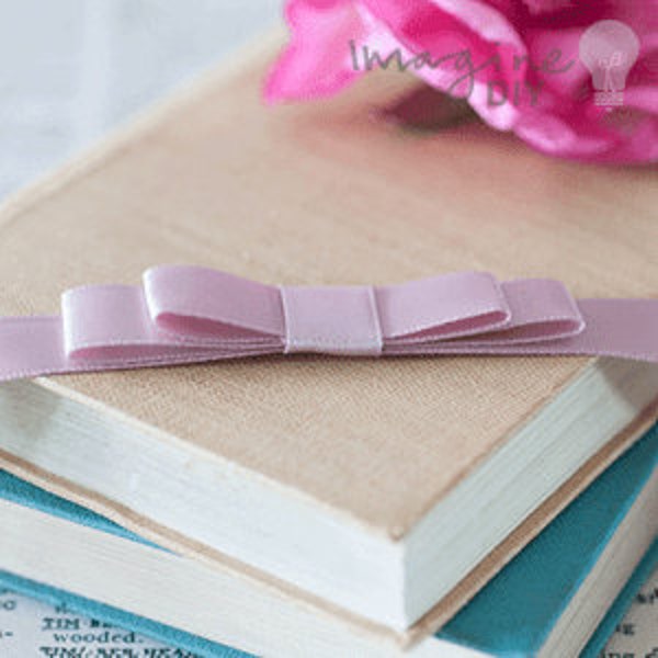 Flat Bow in Dusky Pink | Flat Bow with Single or Double Loop | Dusky Pink Satin Bow for Decorating Wedding Invitations, Stationery, etc.