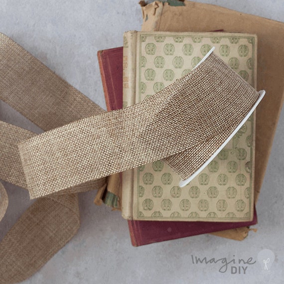Pristine Natural Burlap Ribbon 15 Metre Roll Natural Texture Hessian Ribbon in 25mm or 50mm Width 1 or 2 Wide Etsy