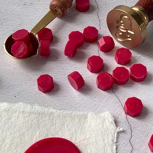 Sealing Wax Beads - Ruby Red | Bright Red Sealing Wax Beads to Make Wax Seals | Make 10 - 15 Wax Seals | Biodegradable and Plastic Free