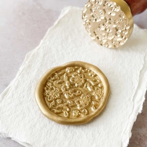 Summer Garden - Wax Seal | Brass Sealing Wax Stamp with Flower Design | Floral Wax Stamp | Invitation Seal with Flowers