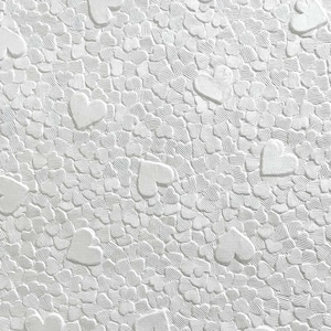 Hearts Embossed Paper Snow White  ImagineDIY
