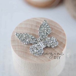 Flutterby | Crystal Butterfly Embellishment | Large Rhinestone Butterfly for decorating wedding invitations and crafts