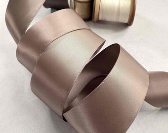 Chocolate Chip Satin Ribbon | Minky Brown Colour Satin Ribbon | 1 meter or 10 meter roll | 38mm, 25mm, 19mm, 16mm, 13mm, 6mm wide