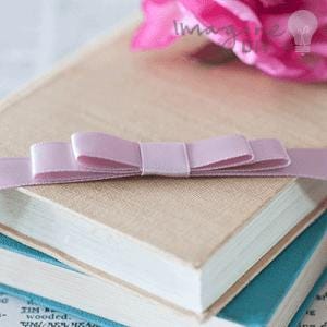 Flat Bow in Dusky Pink | Flat Bow with Single or Double Loop | Dusky Pink Satin Bow for Decorating Wedding Invitations, Stationery, etc.