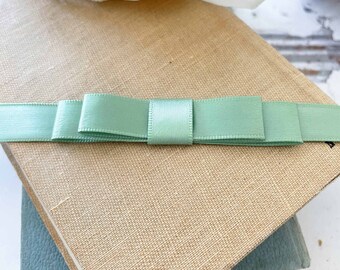 Flat Bows in Sage Green | PACK OF 10 | Double Loop Pre-made Bow | Decorative Bows perfect for invitations