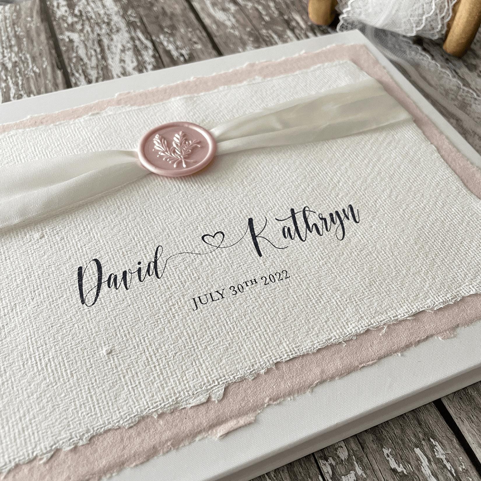Tampon Cire à Cacheter Feuille D'Olivier - 30 Mm Avec Manche En Bois Pour Invitations, Cartes & Cadeaux