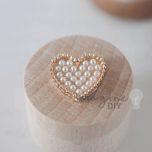 Amour Rose Gold | Pacote com 5 | Enfeite em formato de coração dourado com pérolas | Decoração de coração de pérolas | Convites de casamento DIY, criação de cartões