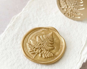 Fern Seal Stamp | Brass Wax Seal with Fern Leaf Design | Envelope Seal | Invitation Seal | Sealing Wax Stamp