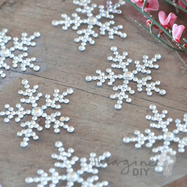 Elsa Crystal Snowflake Stickers | Stick on crystal snowflakes | Rhinestone snowflakes | Self adhesive | Decorative snowflakes