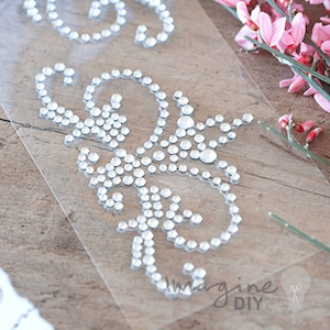 Coronet Crystal - zelfklevende stickers | Decoratieve kristallen stickers | Strasstenen plakken | Uitnodigingsversieringen | Kaarten maken