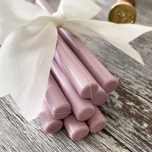 Barras de lacre Mauve Shadows / Cera lila oscuro para hacer sellos de lacre / Barra de lacre para pistola de pegamento de 11 mm / Sin plástico / Biodegradable