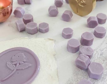 Sealing Wax Beads in Soft Lilac | Small lilac sealing wax beads | Makes 10 - 15 Wax Seals | Plastic Free and Biodegradable