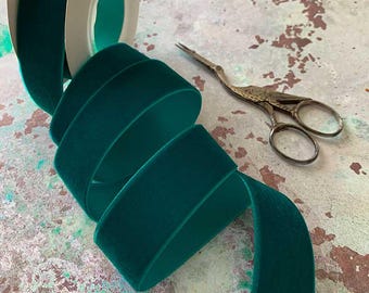 Teal Velvet Ribbon - 3 Meter Roll | Beautiful velvet ribbon available in various widths | 3mm, 6mm, 9mm, 16mm, 25mm or 38mm wide
