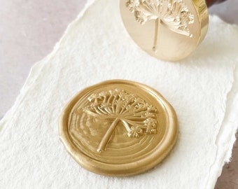 Cow Parsley Wax Seal Stamp | Floral Sealing Wax Stamp for Making Wax Seals | Wild Fennel Design Sealing Wax Stamp | Envelope Seal