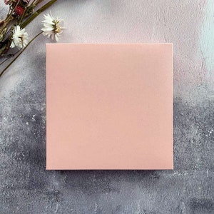 Square Card Box In Blush | Greetings Card Box | Invitation Box | Presentation Box | Flat Packed Boxes in Blush