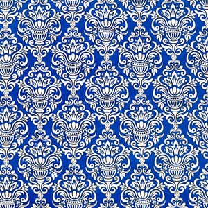 Alessandra Paper Royal Blue . PACK OF 5 . Decorative Paper . Patterned Paper . A4 Paper .