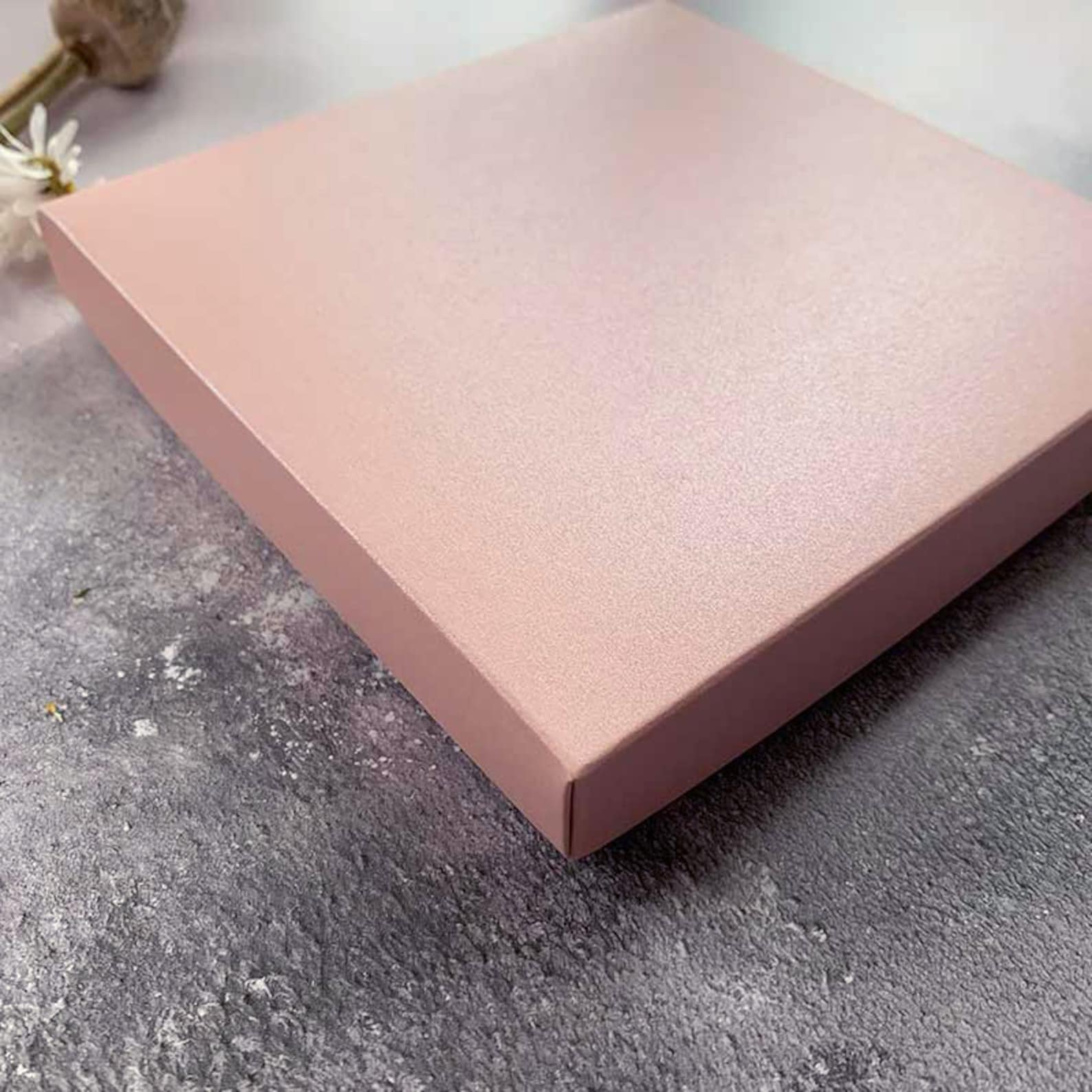 Square Card Box in Blush | Greetings Card Box | Invitation Box ...