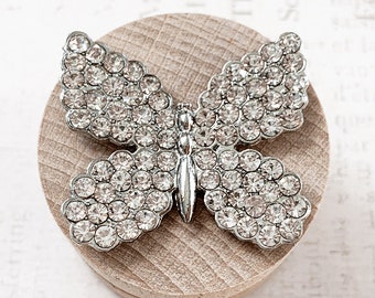 Admiral large crystal butterfly | PACK OF 5 | Large Rhinestone Butterfly decoration for DIY wedding invitations, card making and crafts