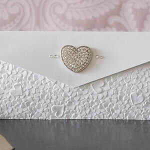 Hearts Embossed Paper Snow White  ImagineDIY