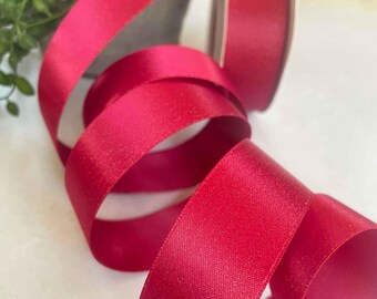 Red Sparkle Ribbon | Red Ribbon with Gold Fleck | 25mm or 6mm width