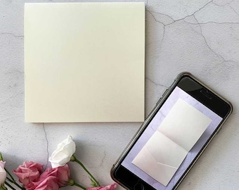 Pearlized Elfenbein Kartenheft Taschenfalten Einladung | 5er Pack | Blanko Pocket Fold Einladung in Perlmutt Ivory | DIY Hochzeitseinladung