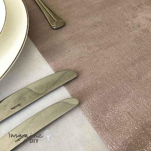 Blush Lucente Table Runner - 5 Meter | Metallic Rose Gold Long Table Runner | Pretty Table Runner for Wedding and Events