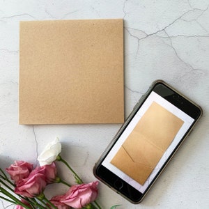 Zaproszenie w formie kieszonkowej w formacie Kraft Card Booklet | OPAKOWANIE 5 | Puste zaproszenie w formacie kieszonkowym w formacie Kraft | Zaproszenie na ślub DIY