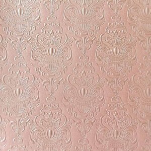 Papier tłoczony Antoinette w kolorze różowym. OPAKOWANIE 5 SZT. Papier dekoracyjny. Papier wzorzysty. Papier A4. Zestaw artykułów piśmienniczych. Zestaw papierów do scrapbookingu