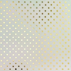 Polka Lustre in Gold . PACK OF 5 . Decorative Paper . Patterned Paper . A4 Paper .