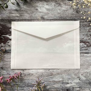 Vellum Invitation Envelope 19.5 x 13.5 | Clear Vellum Envelope for 5 x 7 Invitations