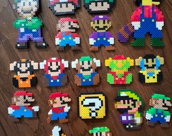 Super Mario brothers, pixel, perler beads