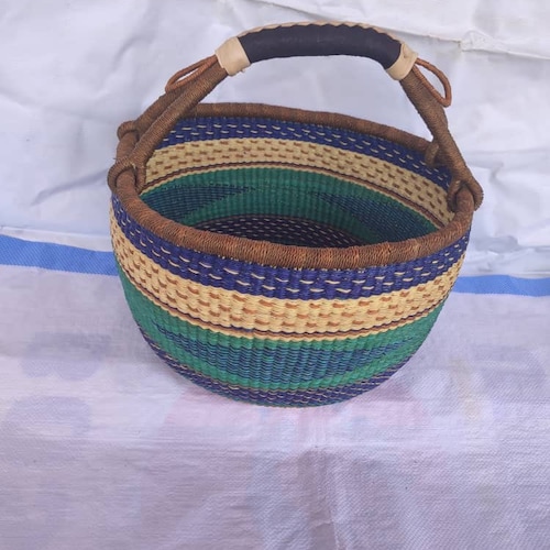 Bolga Basketlarge Basket African Market Basket Bolgatanga Etsy