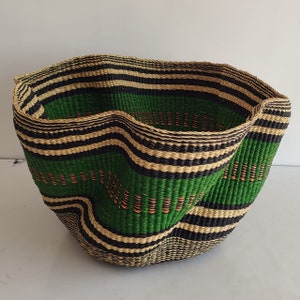 Bolga basket, flower Pot basket, Pot basket,  African basket, Bolgatanga Baskets, Storage basket, Gift basket, Made in Ghana